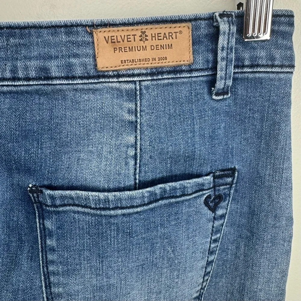 Velvet Heart Denim Women’s 29 Stretch Button Front Pencil Skirt Pockets Normcore